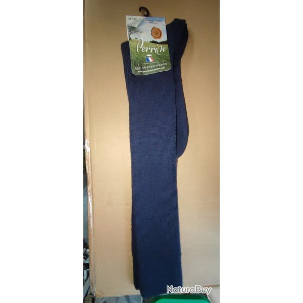 CHAUSSETTE HAUTE marine REF 511 - PERRIN - 41/42