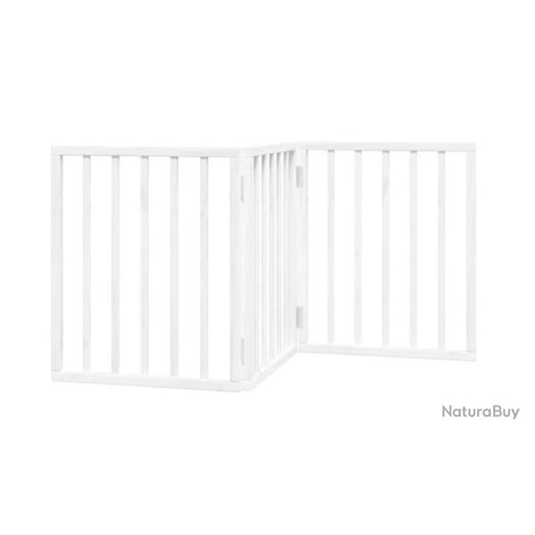 Barrire chien pliable bois peuplier 3 panneaux 150 cm