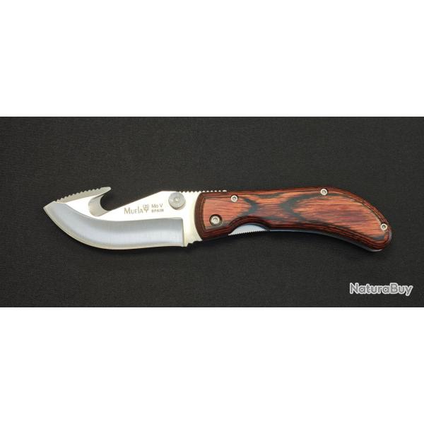 Muela SW-8R - Couteau Pliant de Chasse � �visc�rer 7,5 cm - MoVa - Manche Corail