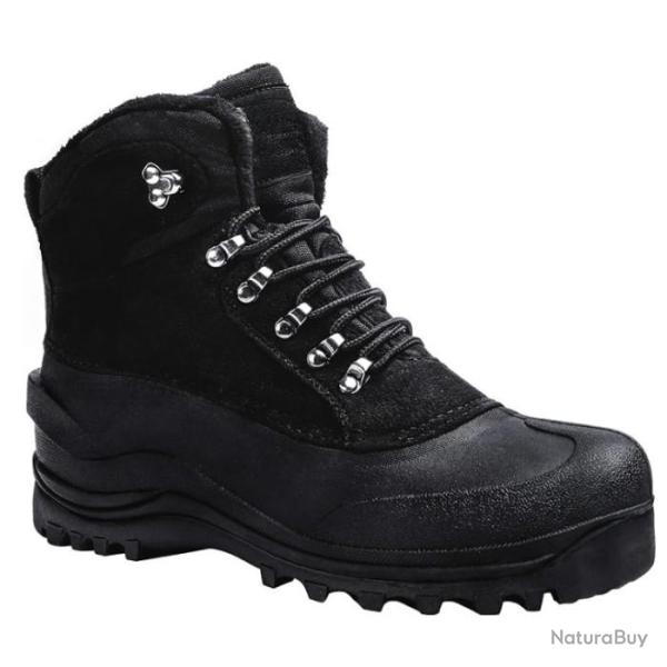 Chaussure de randonn�e de neige - Doublure chaude et moelleuse - Imperm�able - Noir