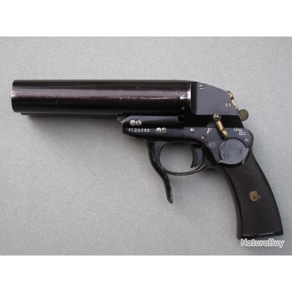 Superbe pistolet lance-fuses allemand d'aviation WWII  deux canons