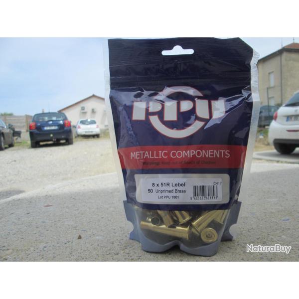 50 etui douille de LEBEL 8x51R de PARTIZAN (PPU)