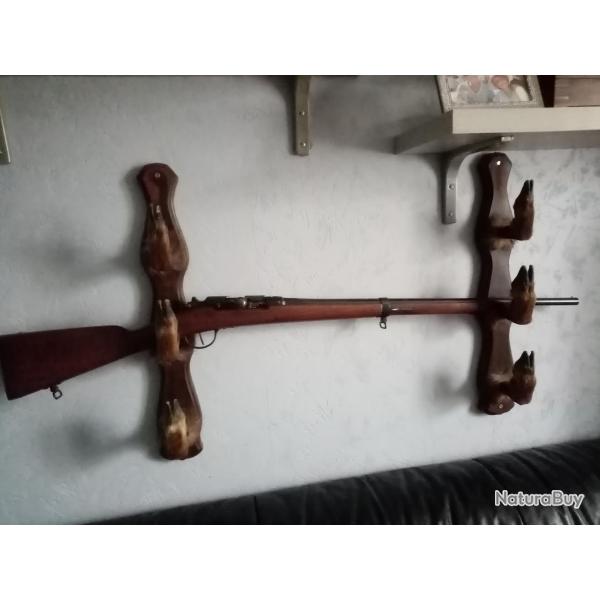 Beau Fusil Gras modifi en calibre 20 chasse modle 1874 St Etienne Bois long