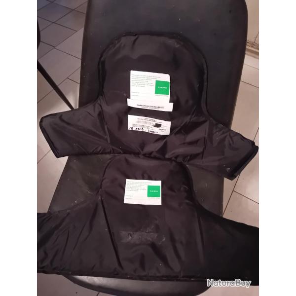 Enchre lot de 2 plaques balistiques contre les armes de poings et les lames HAWK 56x34 cm