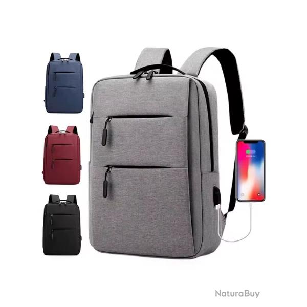 Sac pour ordinateur portable  fermeture clair multicouche, sac  dos pour ordinateur, affaires