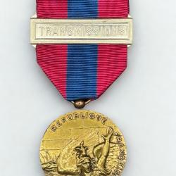 (14.025) M&eacute;daille de la D&eacute;fense Nationale - Bronze - Agrafe Transmissions