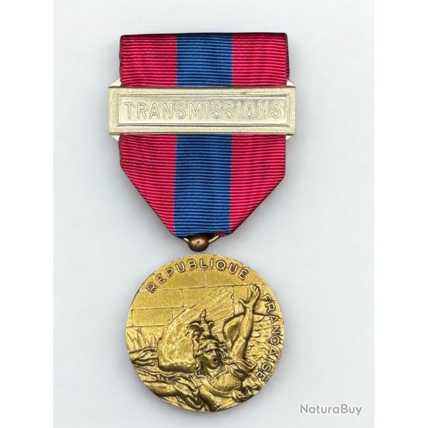 (14.025) M�daille de la D�fense Nationale - Bronze - Agrafe Transmissions