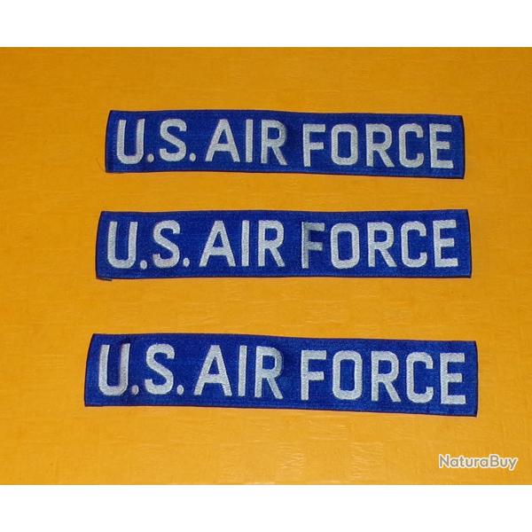 TISSU  :   ARMEE AMERICAINE :  LOT DE 3 TISSUS   U.S AIR FORCE    DIMENSION 15 CM    , BON ETAT VOIR