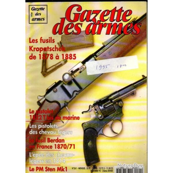 gazette des armes 261, syst�me 11 mm gras, pistolets chevau-l�gers,sten mk 1, p 08 long, 1822 t bis