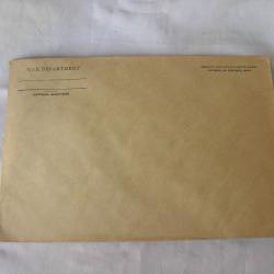 WW2 US GRANDE ENVELOPPE MILITAIRE AM&Eacute;RICAINE CORRESPONDANCE WAR DEPARTEMENT R&Eacute;F&Eacute;RENC&Eacute;E 39-45 LOT 2