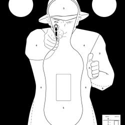 Cibles cartons Silhouette de  51x71 cm Blanche  (paquet de 100)