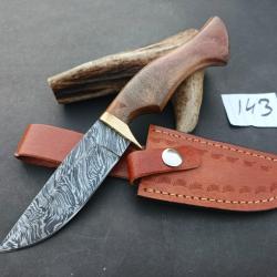 couteau de Poche fair À Main Lame Acier Damas Manche En Bois De palissandre 143