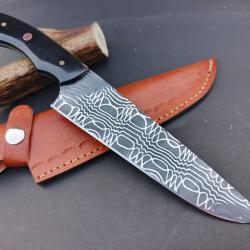 couteau de Cuisine Fait &Agrave; Main Lame Acier D2 Manche En corne de Buffle 9