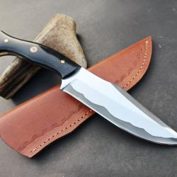 couteau de Poche Fait À Main Lame Acier D2 Manche En Corne De Buffle 8