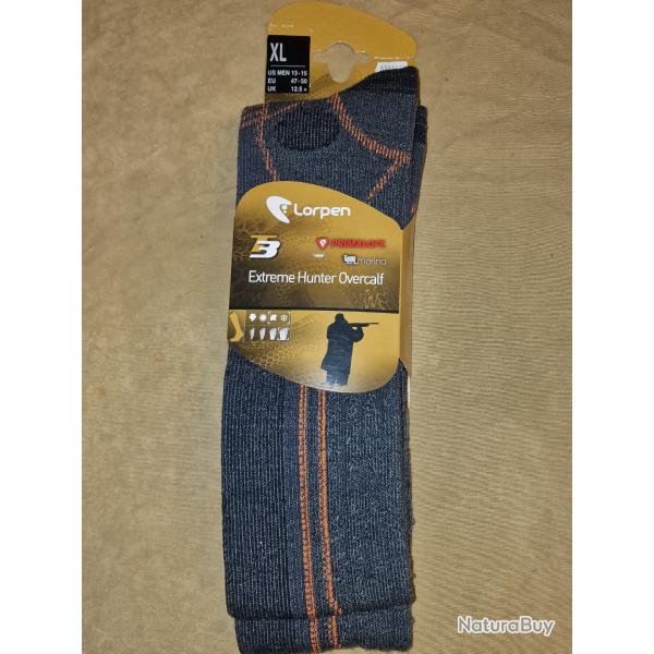Chaussettes Lorpen T3 Extreme Hunter Overcalf taille XL (47-50) HILMAR SUPER DESTOCK !!!