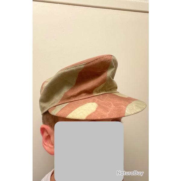 Exceptionnelle reproduction casquette M42 allemande tissu camo italien d'�poque - janke - taille 59
