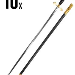 Lot de 10 &Eacute;p&eacute;es ma&ccedil;onnique fine tr&eacute;fl&eacute;e