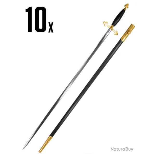 Lot de 10 �p�es ma�onnique fine tr�fl�e