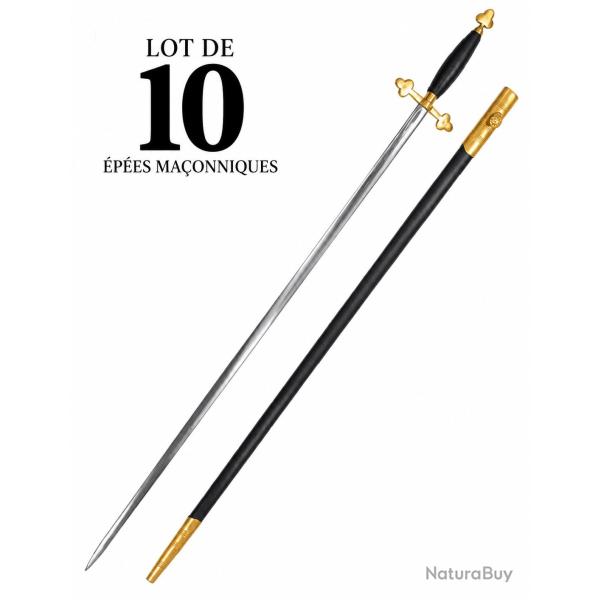 Lot de 10 �p�es ma�onniques fines tr�fl�es - Rite Rectifi�