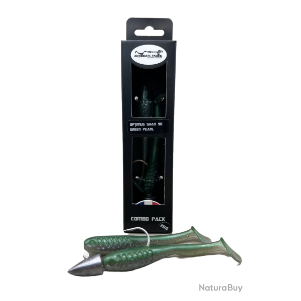Combo pack Optimus Shad - Optimus Shad 120 / Green Pearl / Deep Head 21g