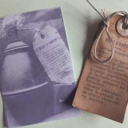 Etiquette cartonnée vendue à l'unité pour  B.A. Gr. Suff. FR. 1914 avec sa ficelle coton