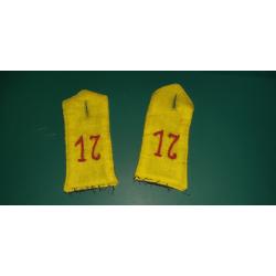 Paire d'Epaulette de l'I.R.17 Morhange (4eWestphalie) Mle 1895 Belle Repro brodée