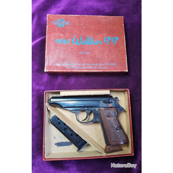 Pistolet MANURHIN Walther, MOD PP, cal 7,65br, FRANCE, Police autriche, deux chargeurs au numero