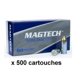 Munitions 9mm Magtech FMJ Acier 124 grains FMJ / 500