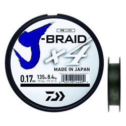 Tresse Daiwa J Braid X4 270m Vert Vert 12,4kg 21/100