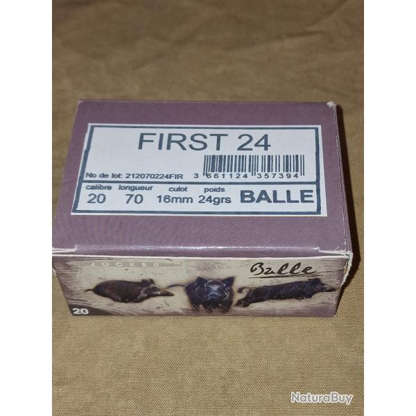 Cartouches  balle Jocker First 24 cal. 20/70 HILMAR SUPER DESTOCK !!!