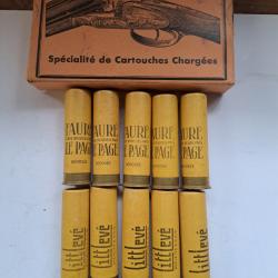 Boîte de 10 belles cartouches anciennes cal 20 douilles cartons  FAURE LE PAGE