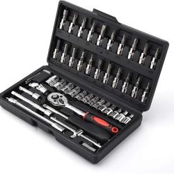 Kit d'outils de réparation automobile, jeu de douilles de 1/4 pouces, outil de réparation automobile