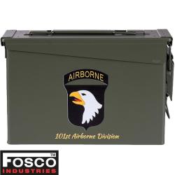 Caisse munitions m&eacute;tal .50 cal Fosco - Ammo Box 101st Airborne &eacute;tanche
