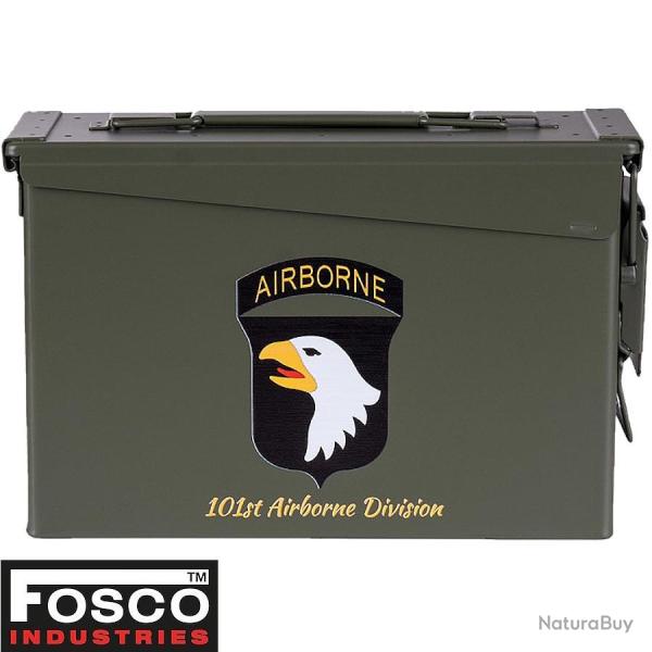 Caisse munitions m�tal .50 cal Fosco - Ammo Box 101st Airborne �tanche