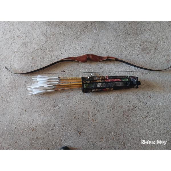 Vends super etat arc recurve oak ridge dymond 40 livres
