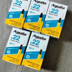 5 boîtes de munitions Aguila standard velocity