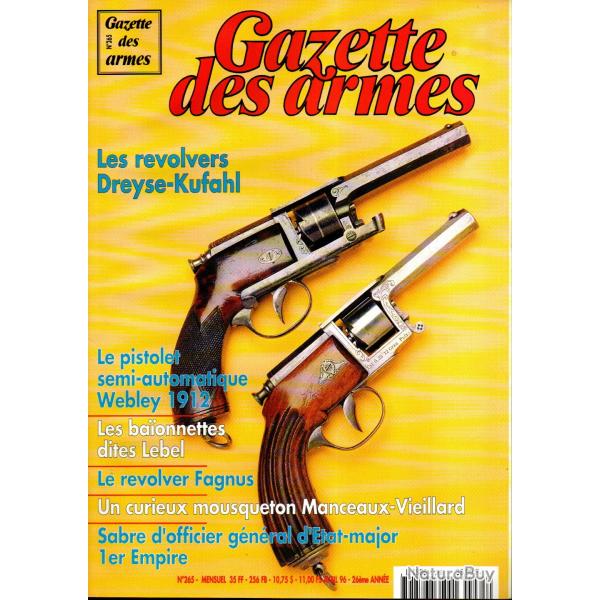 gazette des armes 265, revolver fagnus part 2, r�volvers � aiguille dreyse fusil de rempart 1840,
