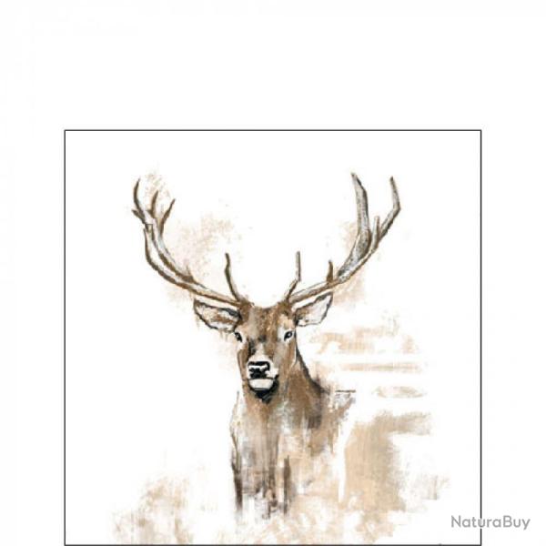SERVIETTE CERF MODERNE PM - AMBIENTE