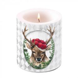 BOUGIE CERF DANS CADRE MM - AMBIENTE