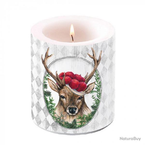 BOUGIE CERF DANS CADRE MM - AMBIENTE