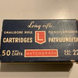 Boîte complète 22lr Lapua made in Finland collector vintage