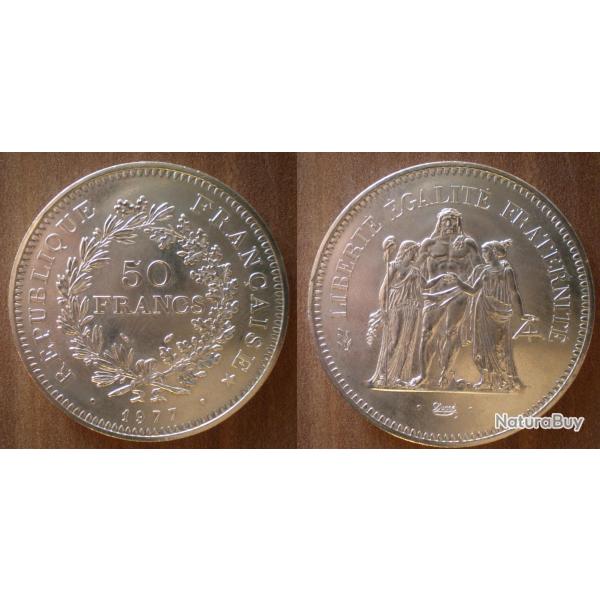 France 50 Francs 1977 Piece Neuve Hercule Franc
