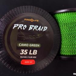Tresse Pro &eacute;lite baits camo Green 600m/0,28mm