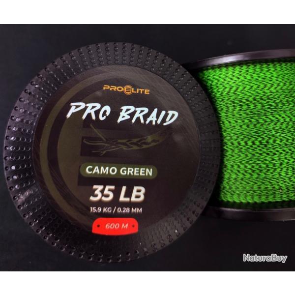 Tresse Pro lite baits camo Green 600m/0,28mm