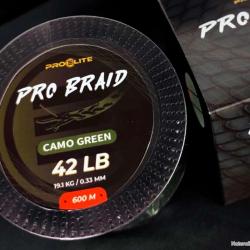 Tresse Pro &eacute;lite baits camo Green 600m/0,33mm