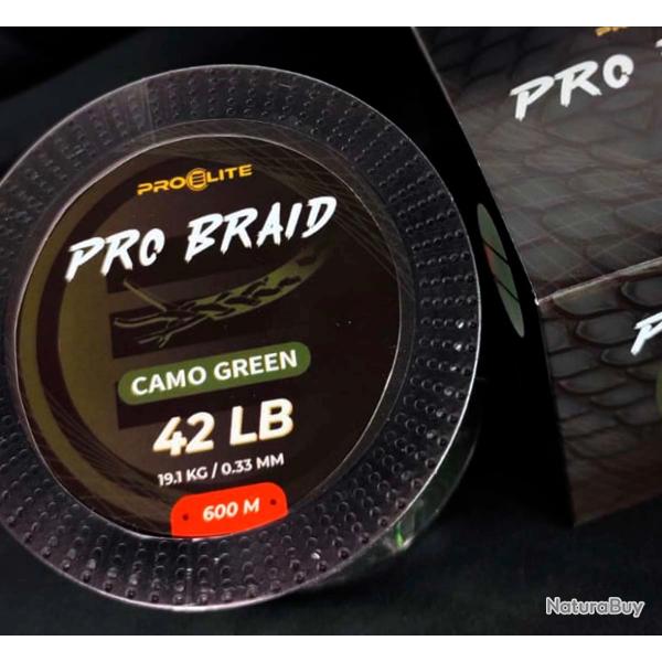 Tresse Pro lite baits camo Green 600m/0,33mm