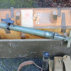 WW2 BRITISH MORTIER DE TRANCHEE 51mm Ordnance SBML 2-INCH MORTAR  + CAISSE & Accessoires