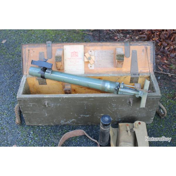 WW2 BRITISH MORTIER DE TRANCHEE 51mm Ordnance SBML 2-INCH MORTAR  + CAISSE & Accessoires