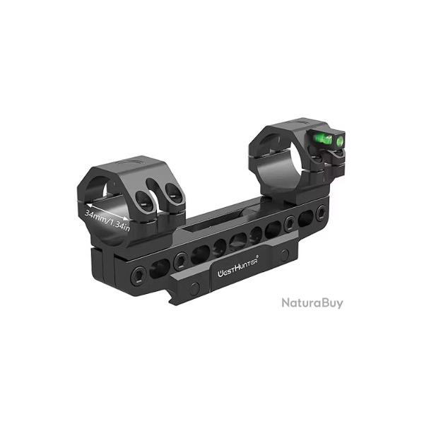 Montage monobloc 34mm westhunter noir pentable jusqu'� 100 MOA LIVRAISON GRATUITE