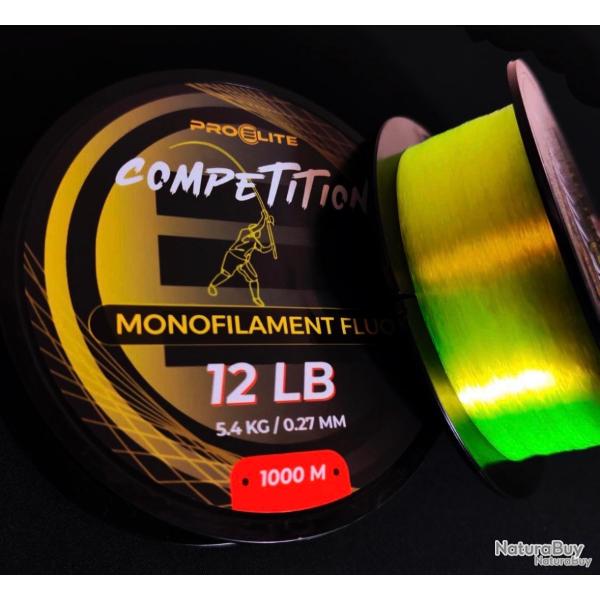 Nylon carpe Pro �lite baits COMPETITION MONOFILAMENT FLUOR 1000M - 0.27MM